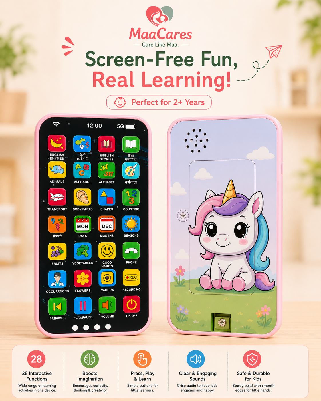 Kid's Phone : Screen-Free Fun, Real Learning